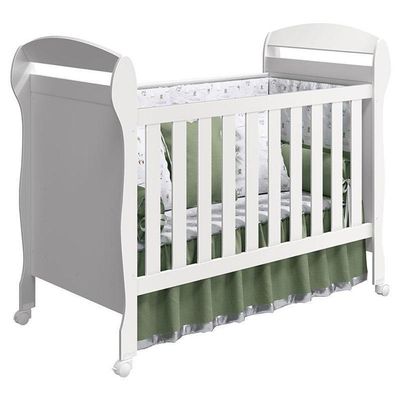 Quarto De Bebê Eloá Com Berço Americano Danny Branco Acetinado E Colchão Da Ortobom – Phoenix Baby