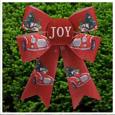 Kit 10 Enfeite árvore Natal Laço Vermelho Decorado 17cm