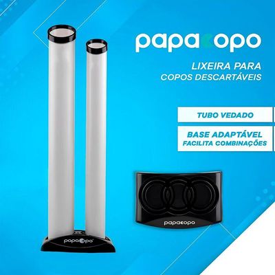 Lixeira Papacopos Dupla Coletora Para Copos Descartáveis