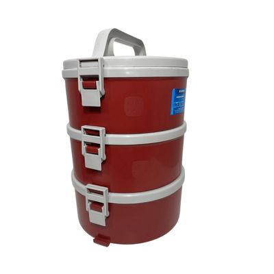 Jogo De Marmitas Térmica Div 3 Pçs 1,5 Lts Vermelha Soprano