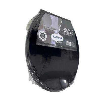 Assento Premium Para Vaso Sanitário Universal Oval Preto