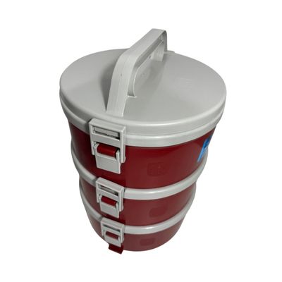 Jogo De Marmitas Térmica Div 3 Pçs 1,5 Lts Vermelha Soprano