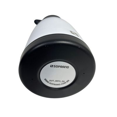 Bule Térmico Soprano 1 Litro Aço Inox Com Gatilho Branco