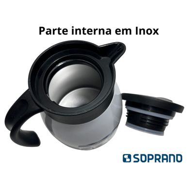 Bule Inox Elegance Garrafa Térmica Para Chá Café Água 500ml Branco