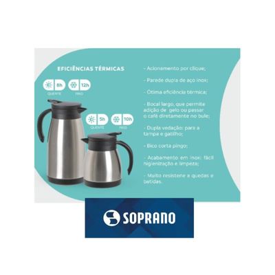 Bule Inox Elegance Garrafa Térmica Para Chá Café Água 500ml Fendi
