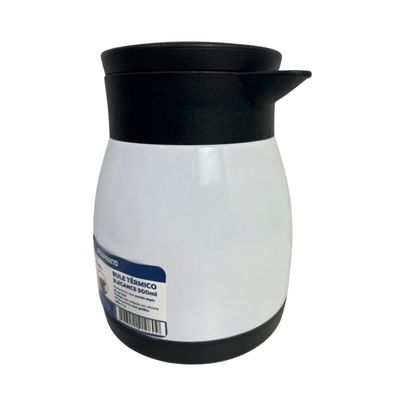 Bule Inox Elegance Garrafa Térmica Para Chá Café Água 500ml Branco