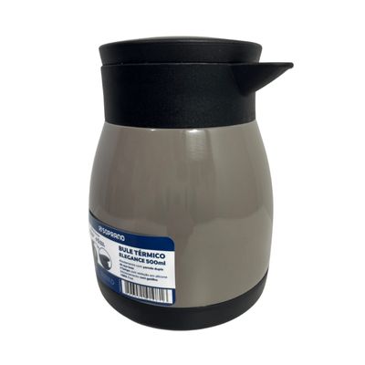 Bule Inox Elegance Garrafa Térmica Para Chá Café Água 500ml Fendi