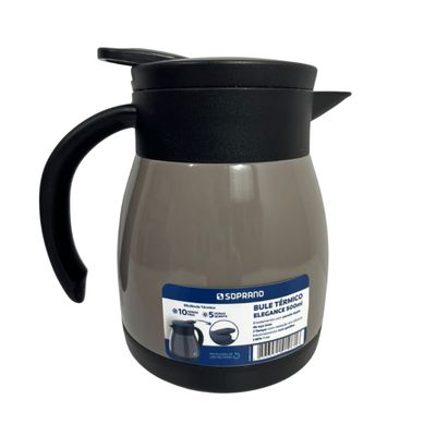Bule Inox Elegance Garrafa Térmica Para Chá Café Água 500ml Fendi