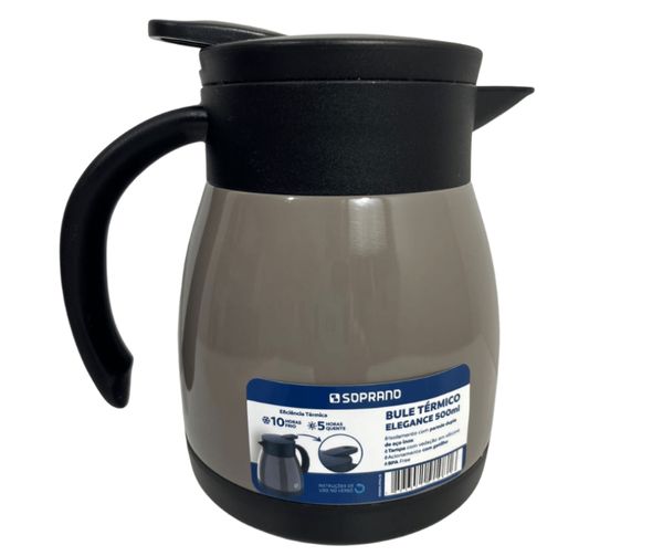 Bule Inox Elegance Garrafa Térmica Para Chá Café Água 500ml Fendi