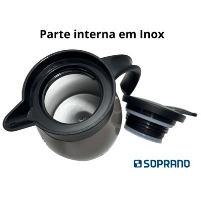 Bule Inox Elegance Garrafa Térmica Para Chá Café Água 500ml Fendi