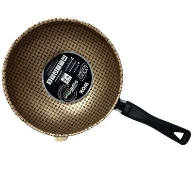 Frigideira Antiaderente Wok 24cm 2,8l Cor Chocolate