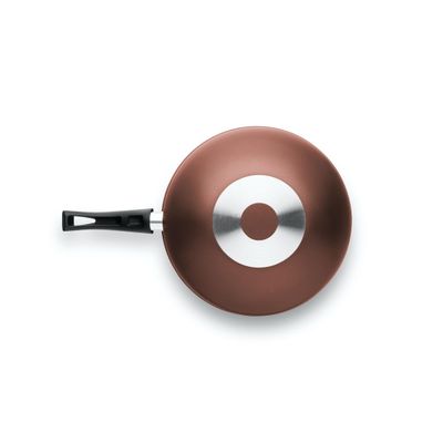 Frigideira Antiaderente Wok 24cm 2,8l Cor Chocolate