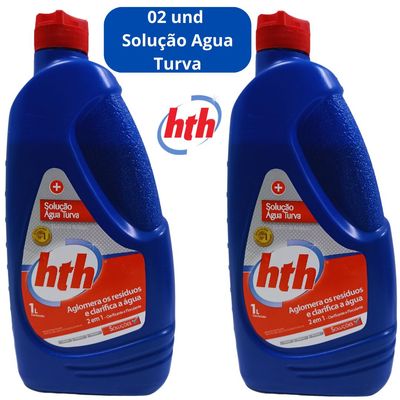 Kit 02 HTH Solução Água Turva Super Decantador 1L