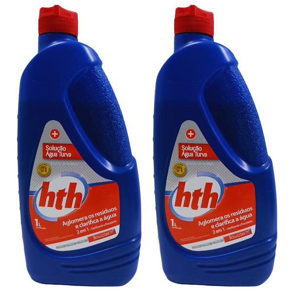 Kit 02 HTH Solução Água Turva Super Decantador 1L