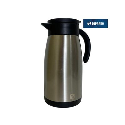 Bule Térmico Soprano 1 Litro Aço Inox Com Gatilho Prateado