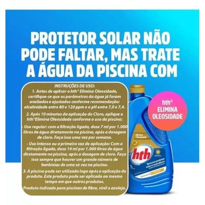 Kit 02 HTH Eliminador de Oleosidade 1L