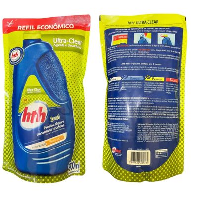 Kit 03 HTH Ultra Clear Algicida e Decantador 2 em 1 900ml