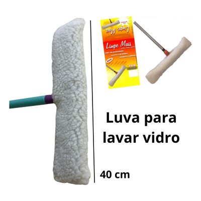 Rodo Lavador Com Luva 40cm Lava Limpa Vidros Brics