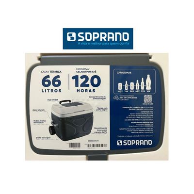 Caixa Térmica Everest 66l - Soprano Cor Cinza