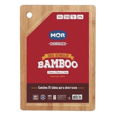Tábua De Corte De Carne 35x25cm De Madeira Bambu