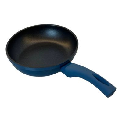 Frigideira Ceramica Antiaderente Frita Sem Óleo Indução Cor Azul