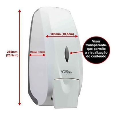 Dispenser Sabonete Liquido Com Reservatório Velox - Premisse