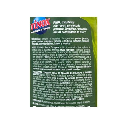 Tira Ferrugem Finox E Decapante De Ferrugem 02 Und 500 Ml