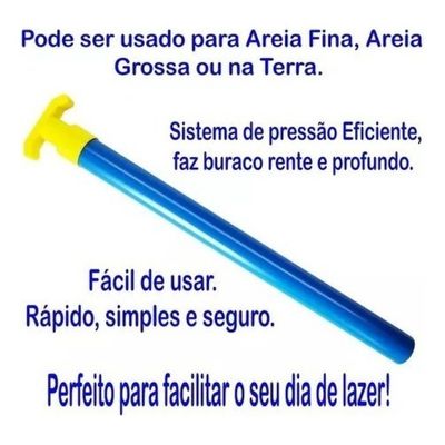 Furador De Pressão Saca Areia Guarda-sol Praia Sugador Areia