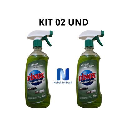 KIT 02 Tira Ferrugem Neutralizador Decapante Finox 500 Ml 02 Und