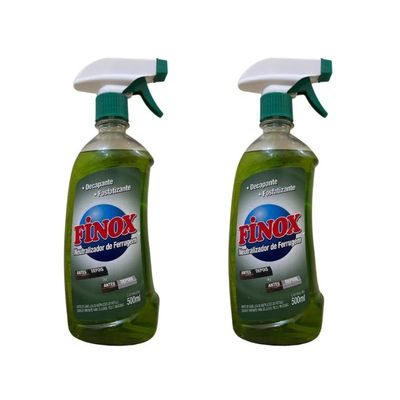 KIT 02 Tira Ferrugem Neutralizador Decapante Finox 500 Ml 02 Und