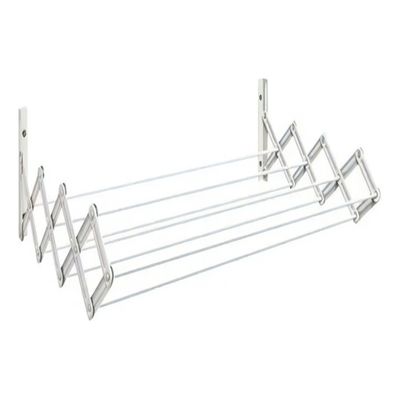 Varal De Parede Retrátil Sanfonado Alumínio 80 Cm