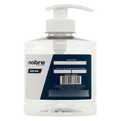 03 Frasco Saboneteira Pvc Incolor Válvula Pump 450ml Nobre