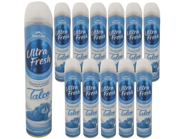 Odorizador Purificador Cheiro Ambiente Ultrafresh Talco 12un