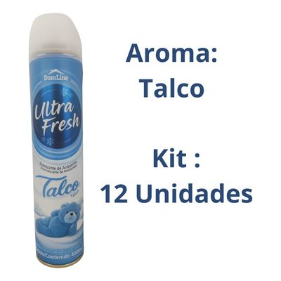 Odorizador Purificador Cheiro Ambiente Ultrafresh Talco 12un