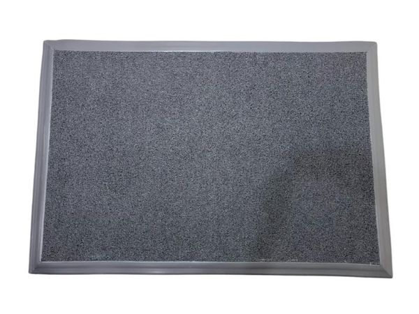 Tapete Sanitizante Kapazi Cinza Com Borda 5cm 90 X 130cm