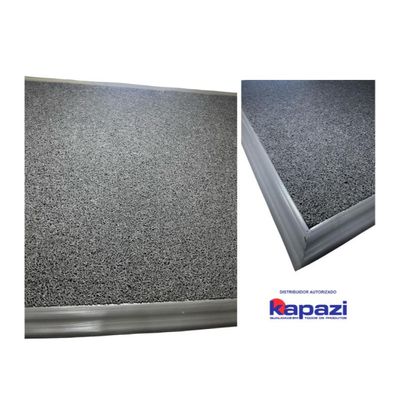 Tapete Sanitizante Kapazi Cinza Com Borda 5cm 90 X 130cm