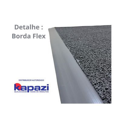 Tapete Sanitizante Kapazi Cinza Com Borda 5cm 90 X 130cm