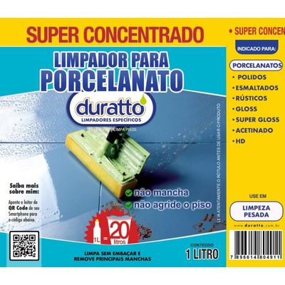 Limpador Porcelanato Detergente Limpa Piso Concentado 1lt
