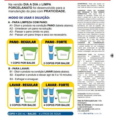 Limpador Porcelanato Detergente Limpa Piso Concentado 1lt