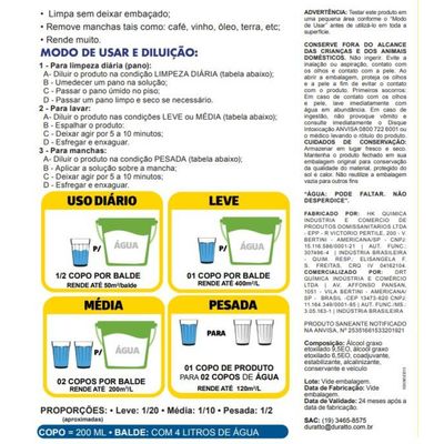 Limpador Porcelanato Detergente Limpa Piso Concentado 1lt