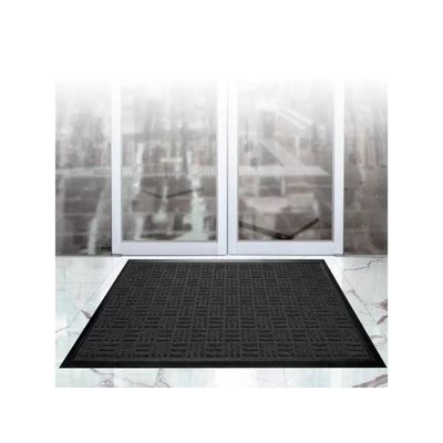 Kapazi Tapete Comercial Hidro Absorvente De Água Secar Pés Edifício Cor Preto Desenho Do Tecido Geométrico