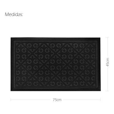 Kapazi Tapete Comercial Hidro Absorvente De Água Secar Pés Edifício Cor Preto Desenho Do Tecido Geométrico