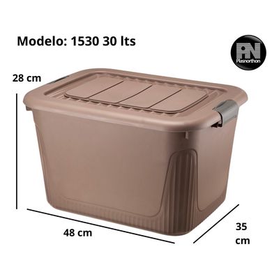 Caixa Organizadora Container 30 Trava/roda Plasnorthon Havana