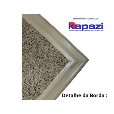 Tapete Sanitizante Kapazi Bege Com Borda 5cm 90 X 130cm