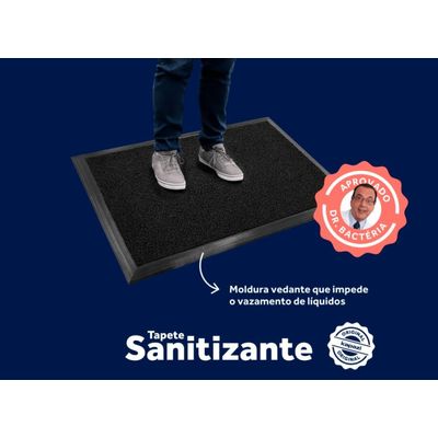Tapete Sanitizante Kapazi Bege Com Borda 5cm 90 X 130cm