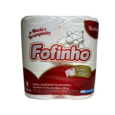 Papel Higiênico Fofinho Dupla 05 Pct C/4 Rolos Neutro