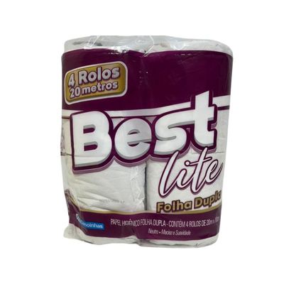 Papel Higiênico Best Lite Folha Dupla 05 Pct C/4 Rolos Kit
