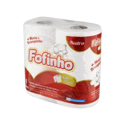 Papel Higiênico Fofinho Dupla 05 Pct C/4 Rolos Neutro