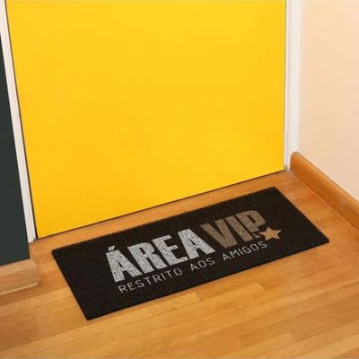 Tapete Vinil Porta Entrada Capacho Emborrachado Long Cor Área Vip