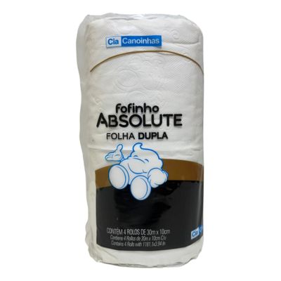 Papel Higiênico Fofinho Duplo Absolute 05 Pct C/4 Rolos Kit